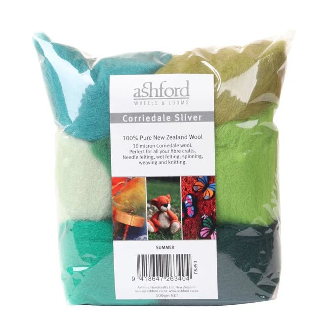 Ashford Corriedale Sliver Packs - Ashford - Summer - The Little Yarn Store