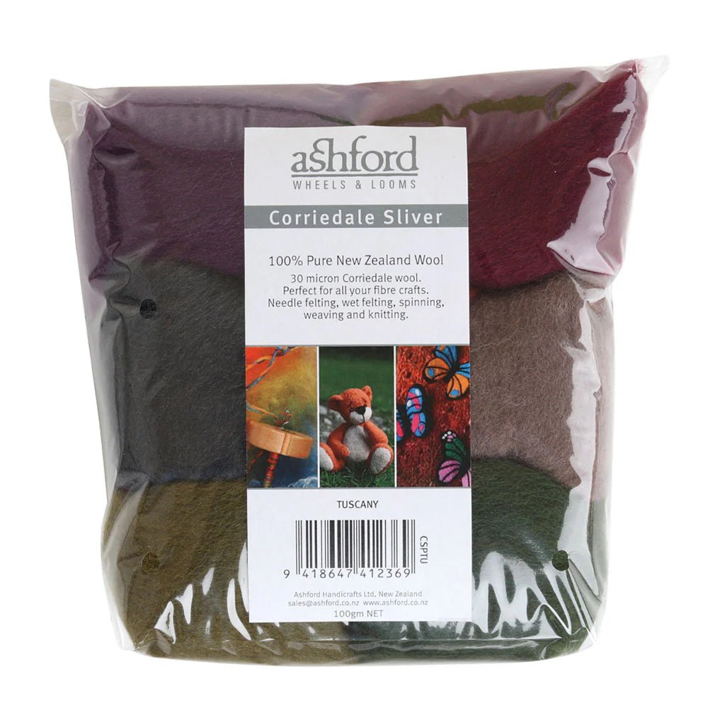 Ashford Corriedale Sliver Packs - Ashford - Tuscany - The Little Yarn Store