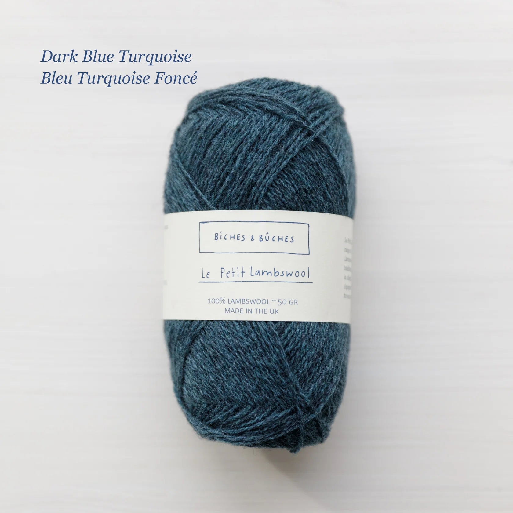 Biches &amp; Buches Le Petit Lambswool - Biches &amp; Buches - Dark Blue Turquoise - The Little Yarn Store