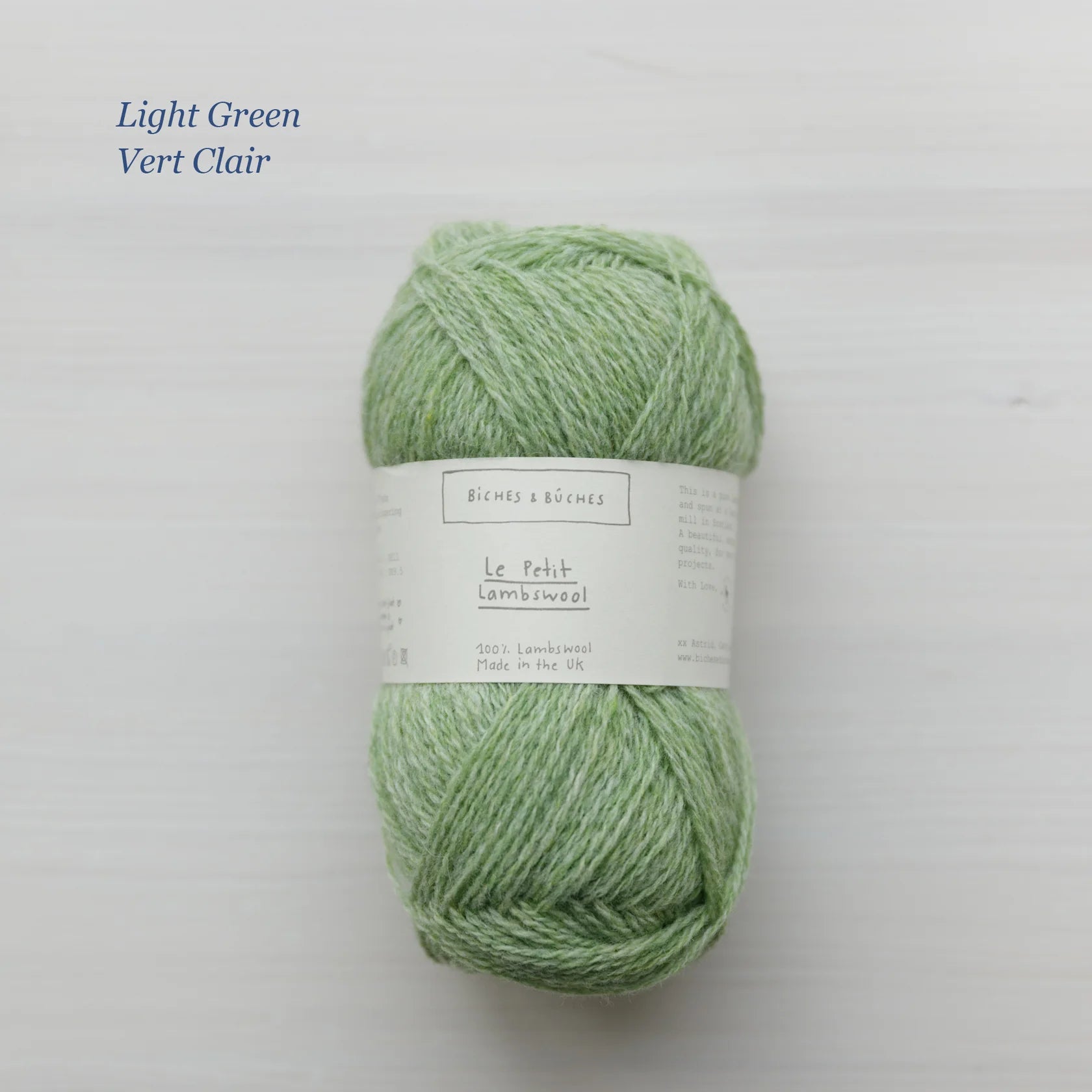 Biches &amp; Buches Le Petit Lambswool - Biches &amp; Buches - Light Green - The Little Yarn Store