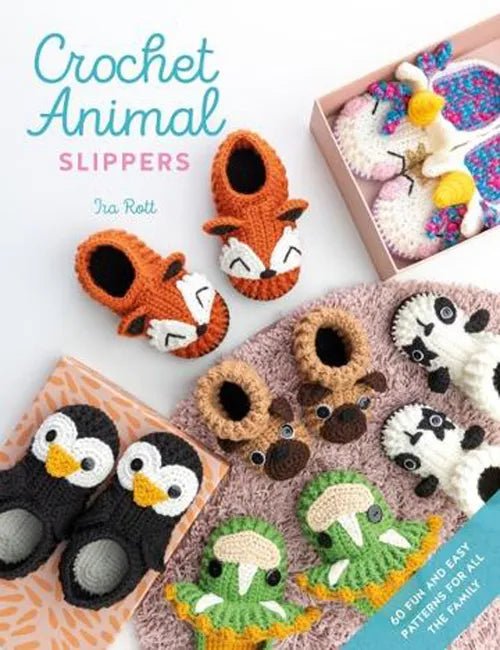 Crochet Animal Slippers - Ira Rott - The Little Yarn Store