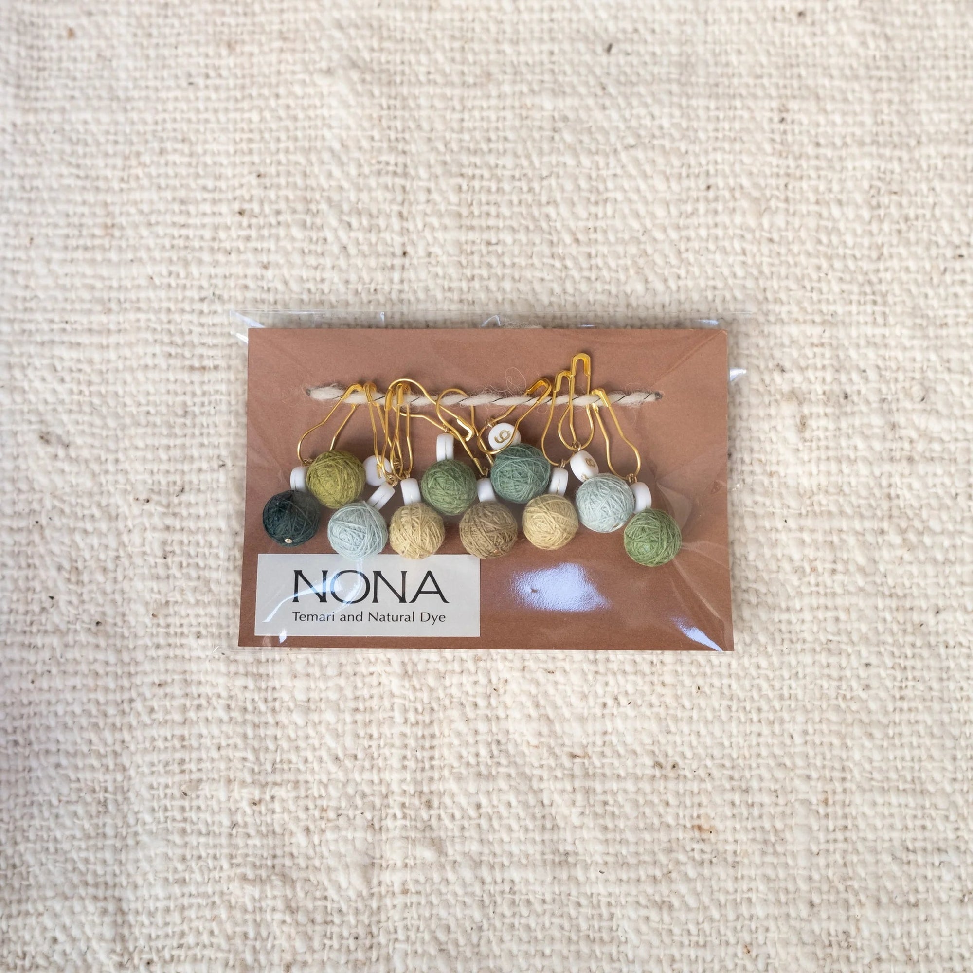 NONA Temari Stitch Markers - NONA - Green - The Little Yarn Store