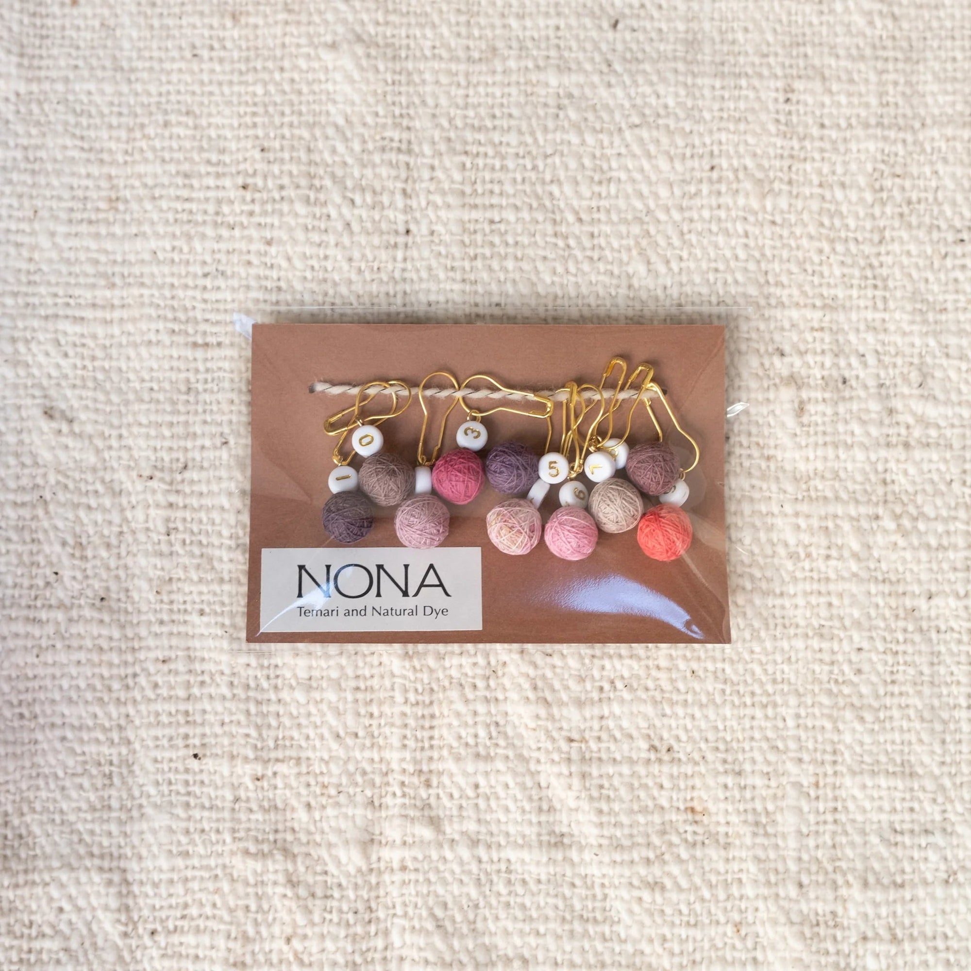 NONA Temari Stitch Markers - NONA - Pink &amp; Purple - The Little Yarn Store