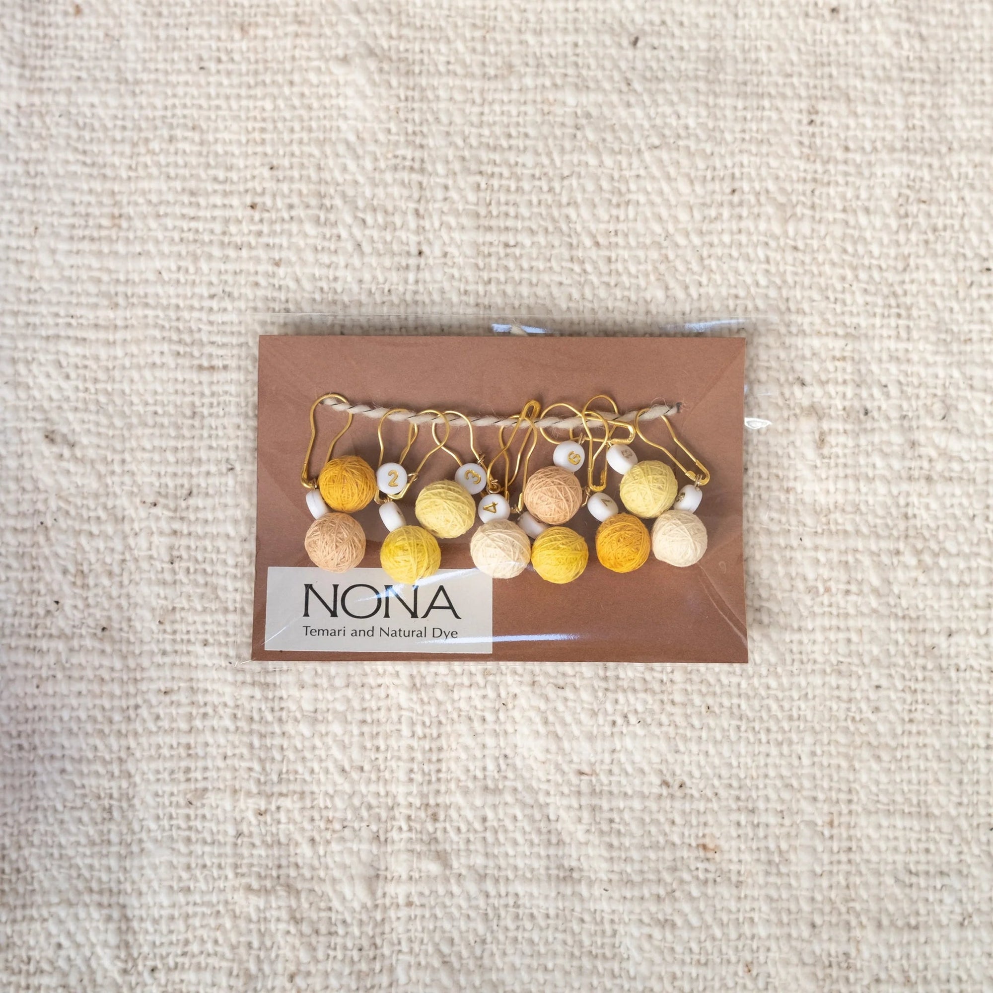 NONA Temari Stitch Markers - NONA - Yellow - The Little Yarn Store